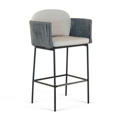Boston Outdoor Barstool - Powder-Coated Aluminum Frame, Modern