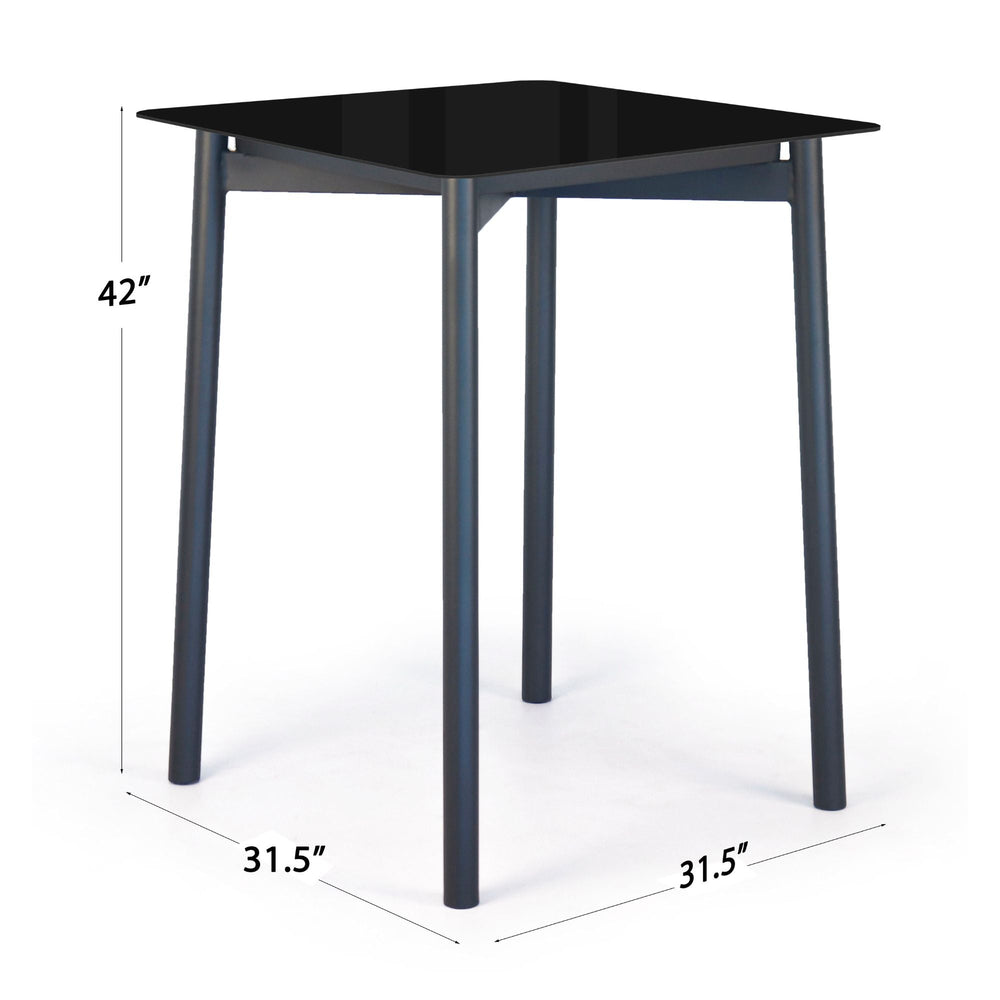 Boston Outdoor Square Pub Table - Powder-Coated Aluminum - image 2