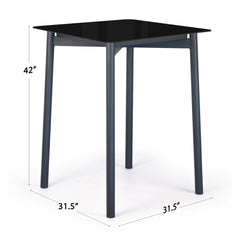 Boston Outdoor Square Pub Table - Powder-Coated Aluminum - image 2