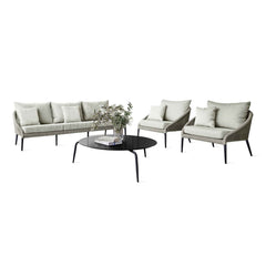 Rodona Seating Set Outdoor Sofa and Chairs with Sunbrella Fabric