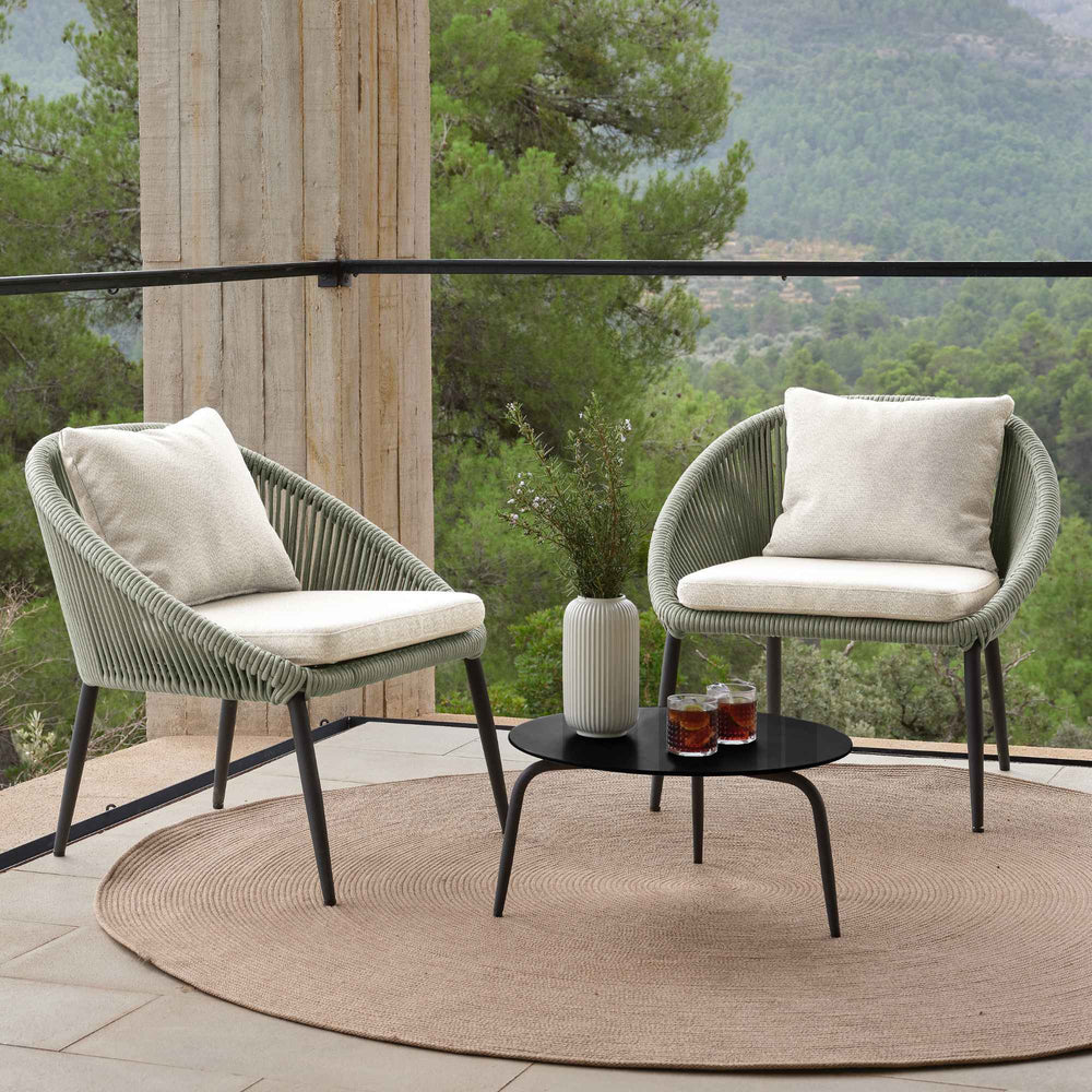 Rodona Armchair Modern Design Powder-Coated Aluminum Frame - image 4