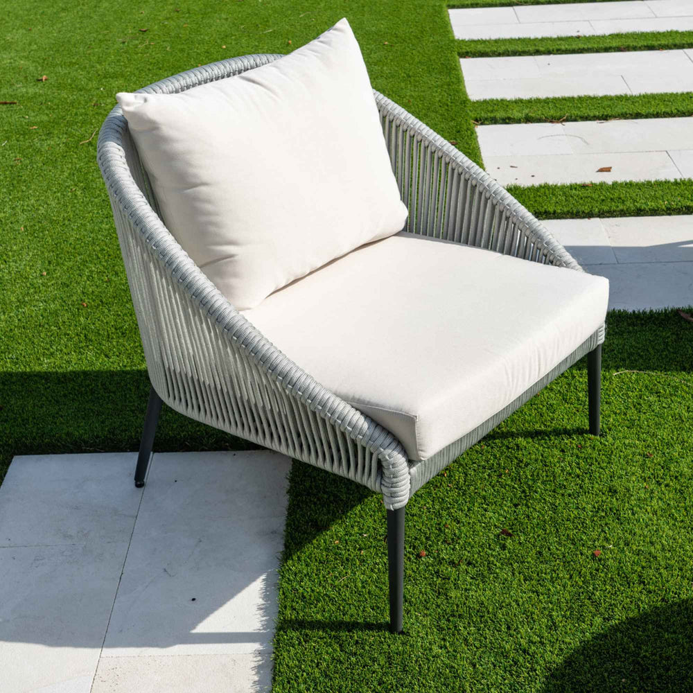 Rodona Armchair Modern Design Powder-Coated Aluminum Frame - image 2