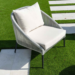 Rodona Armchair Modern Design Powder-Coated Aluminum Frame - image 2