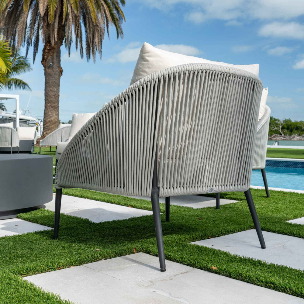 Rodona Armchair Modern Design Powder-Coated Aluminum Frame - image 6