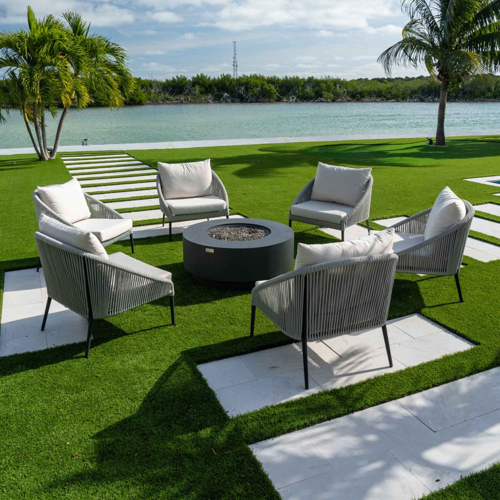 Rodona Armchair Modern Design Powder-Coated Aluminum Frame - image 7