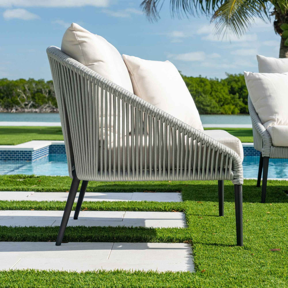 Rodona Armchair Modern Design Powder-Coated Aluminum Frame - image 8