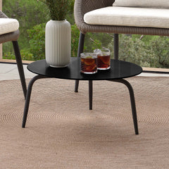 Rodona Side Table Powder-Coated Aluminum Frame, Round