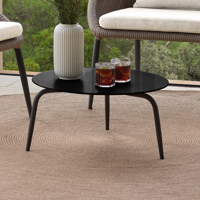 Rodona Side Table Powder-Coated Aluminum Frame, Round