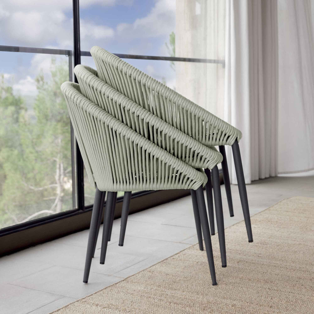 Rodona Dining Armchair - Powder-Coated Aluminum Frame - image 2