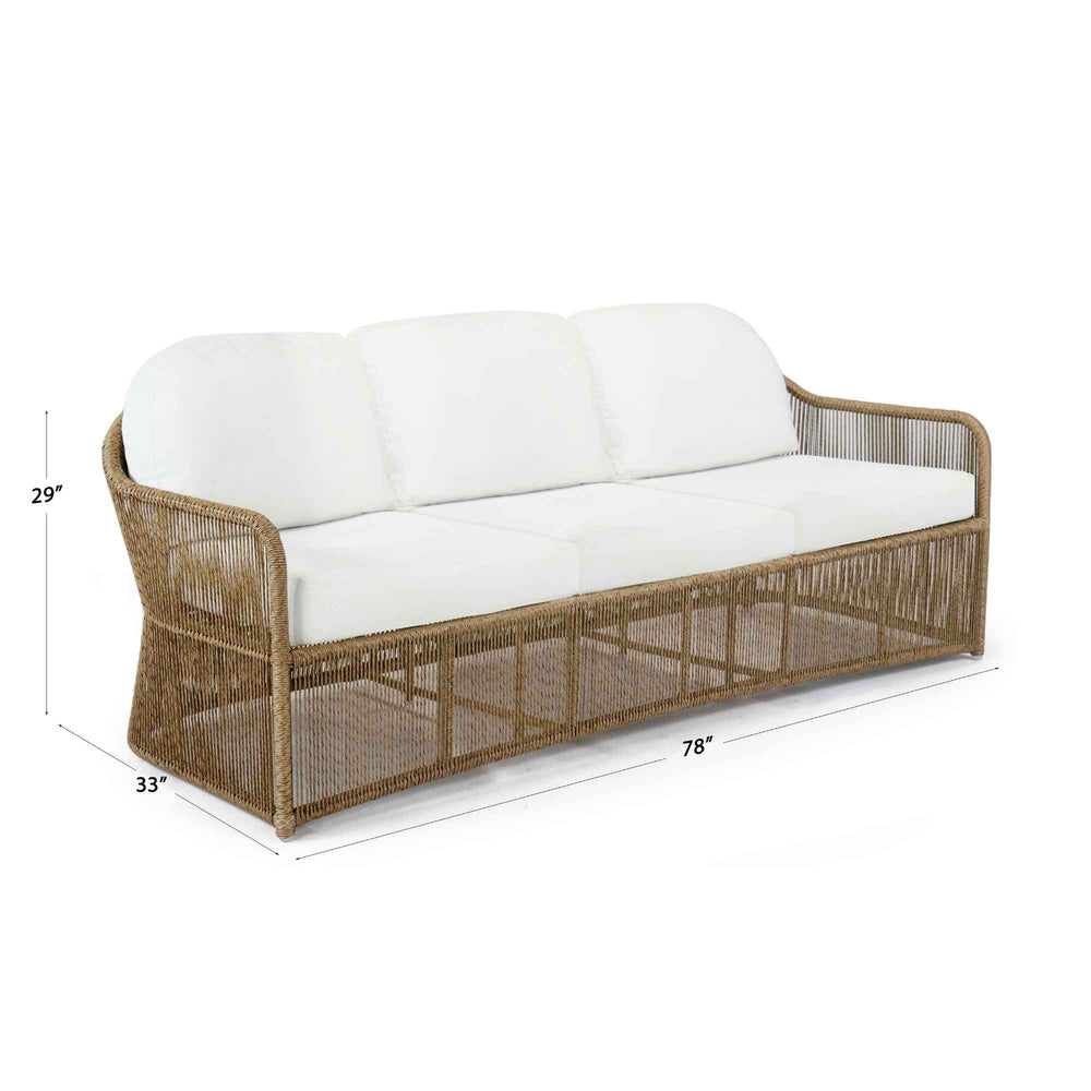 Calixto Outdoor Sofa - Powder-Coated Aluminum Frame, Outdoor Living - image 3