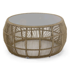 Calixto Outdoor Coffee Table, Powder-Coated Aluminum Frame - image 2
