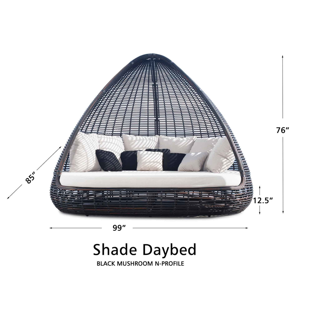 Shade Daybed Outdoor in Black Mushroom Finish for Lounging - image 4