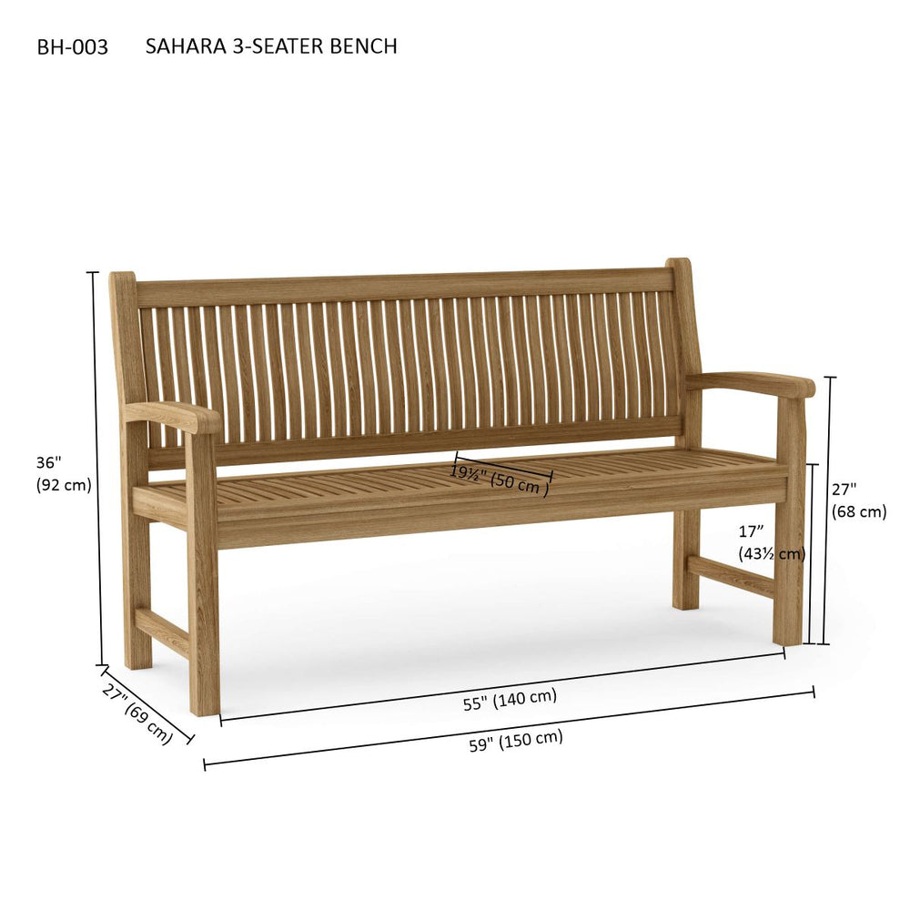 Sahara 3-Seater Bench - image 4