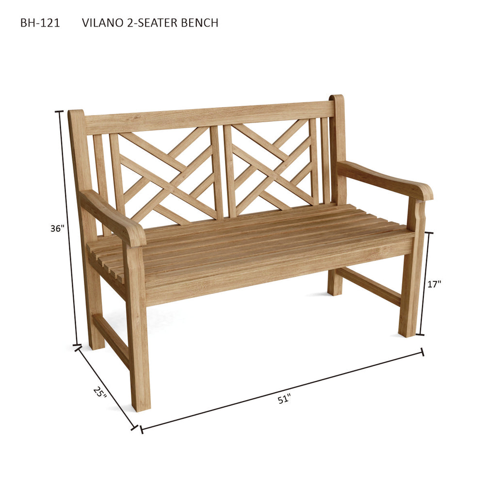 Vilano 2-Seater Bench - image 3