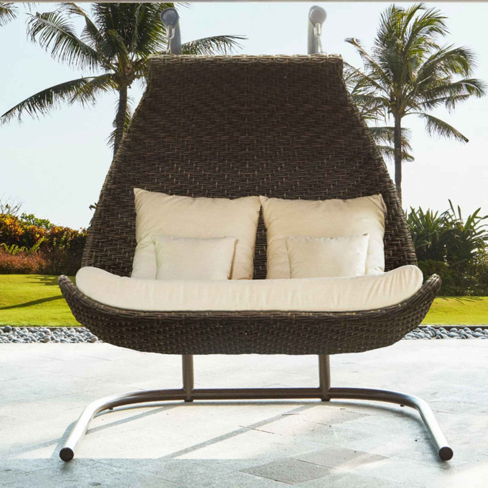 Celeste Double Hanging Chair, Outdoor Double-Seat with Sunbrella - image 4