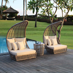 Troy 3-Piece Wing Chair Set - Outdoor Sunbrella Cushions - image 3