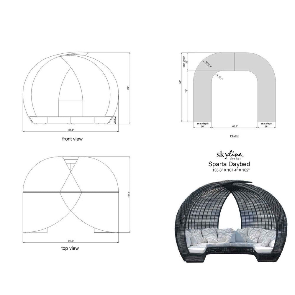 Sparta Daybed Sunbrella Cushion - image 6