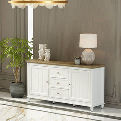 Chenon Sideboard - White & Brown - image 2