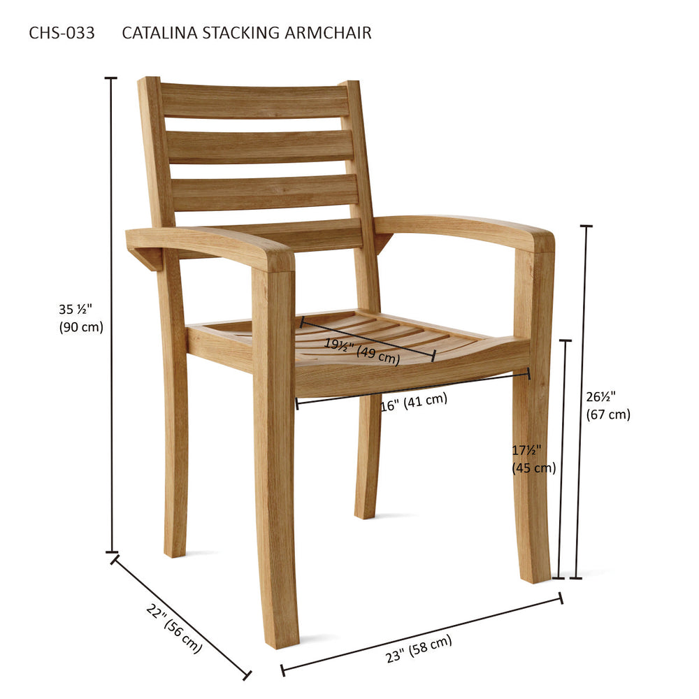 Catalina Stackable Armchair (Fully Built & 4 pcs in a box) - image 3