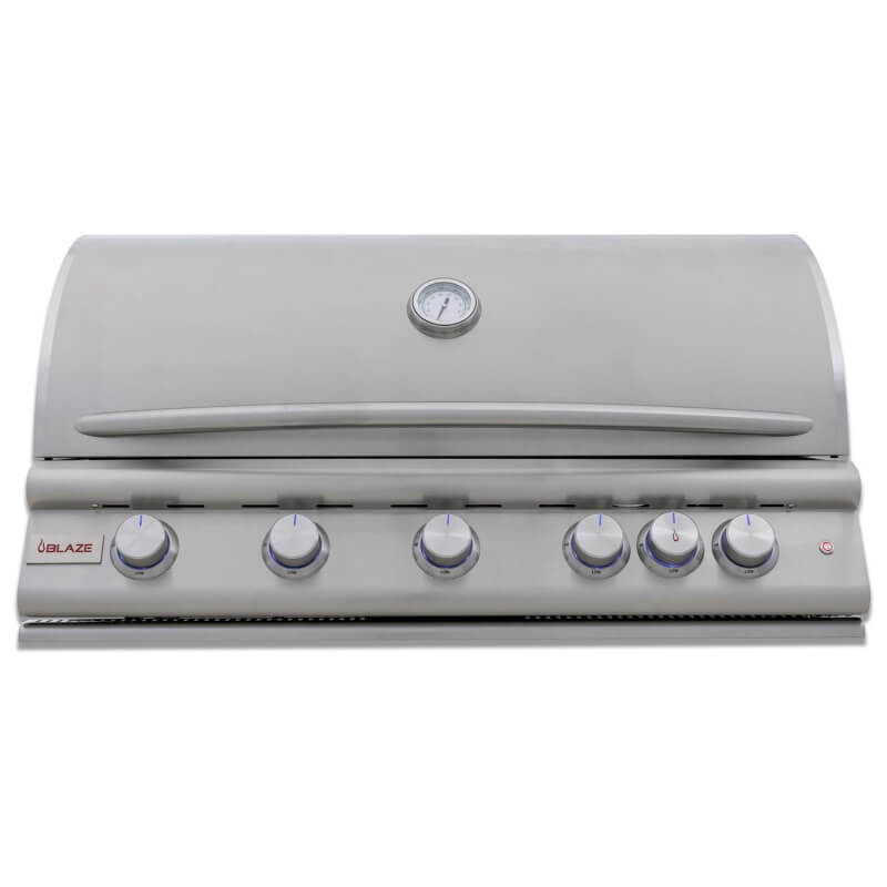 Blaze Premium LTE+ 40 Inch 5-Burner Gas Built In Grill With Ceramic Flame Tamers