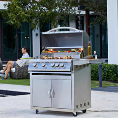 Blaze Premium LTE 32 Inch 4-Burner Freestanding Gas Grill With Infrared Burner