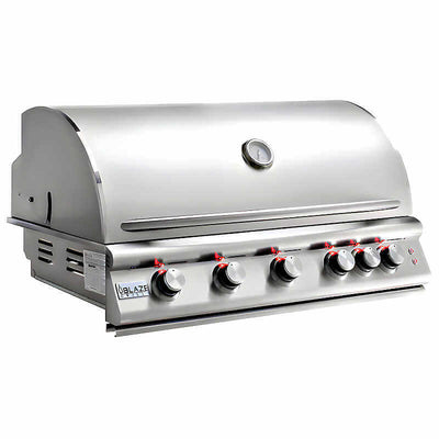 Blaze Premium LTE 40 Inch 5-Burner Built-In Gas Grill With Rear Infrared Burner - BLZ-5LTE2