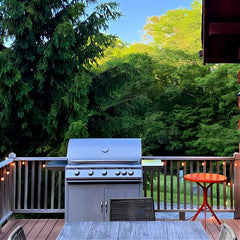 Blaze Premium LTE 40 Inch 5-Burner Freestanding Gas Grill With Rear Infrared Burner