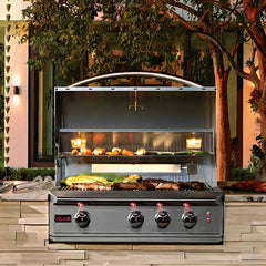 Blaze Professional LUX 34 Inch 3 Burner Built-In Gas Grill With Rear Infrared Burner