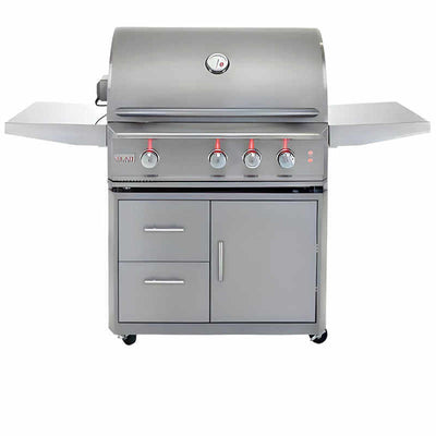Blaze Professional LUX 34 Inch 3 Burner Freestanding Gas Grill With Rear Infrared Burner