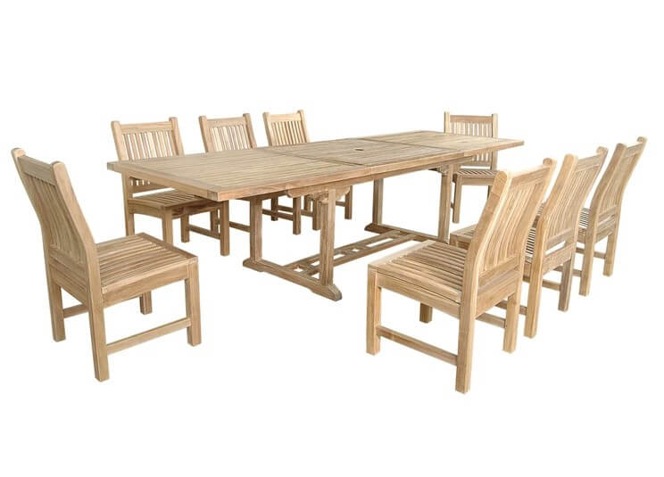 Bahama Sahara 9-Piece 10' Rectangular Dining Set (SET-79) - image 3
