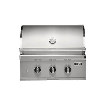 Coyote SL-Series 30-Inch 3-Burner Built-In Gas Grill With Sear Burner & Rotisserie