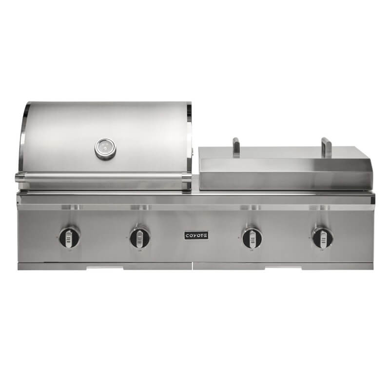 Coyote 50-in Built-In Gas Grill / Flat Top Combo - C3CO50
