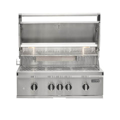 Coyote SL-Series 36-Inch 4-Burner Built-In Gas Grill With Sear Infrared Burner & Rotisserie