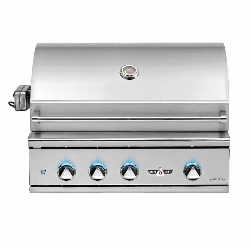 Delta Heat 32-Inch 3-Burner Built-In Gas Grill With Sear Zone & Rotisserie Burner