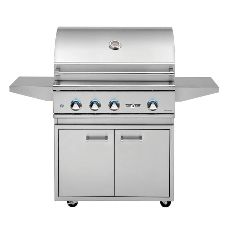 Delta Heat 32-Inch 3-Burner Gas Grill with Infrared Rotisserie Burner On Cart