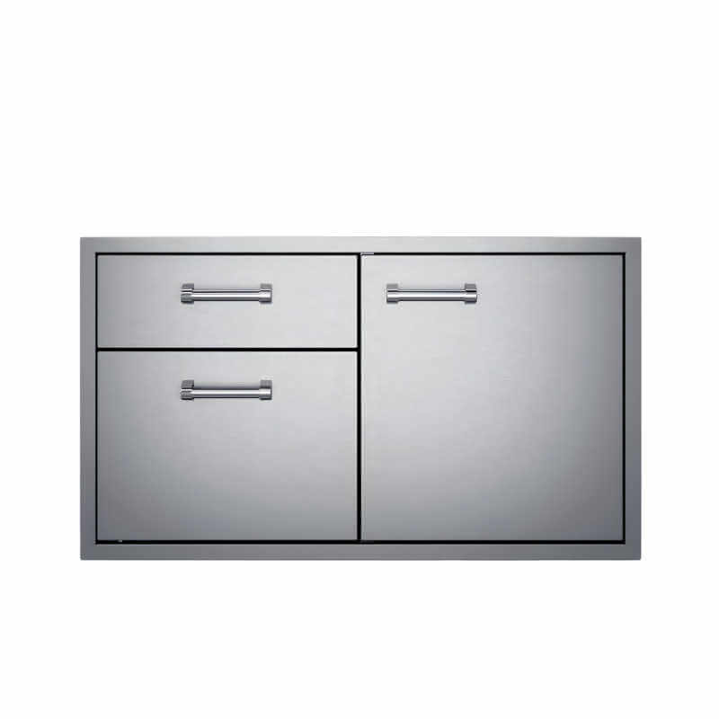 Delta Heat 36-Inch Stainless Steel Access Door & Double Drawer Combo - DHDD362-B