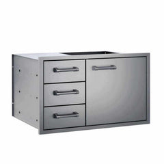Delta Heat 36-Inch Stainless Steel Access Door & Triple Drawer Combo - DHDD363-B