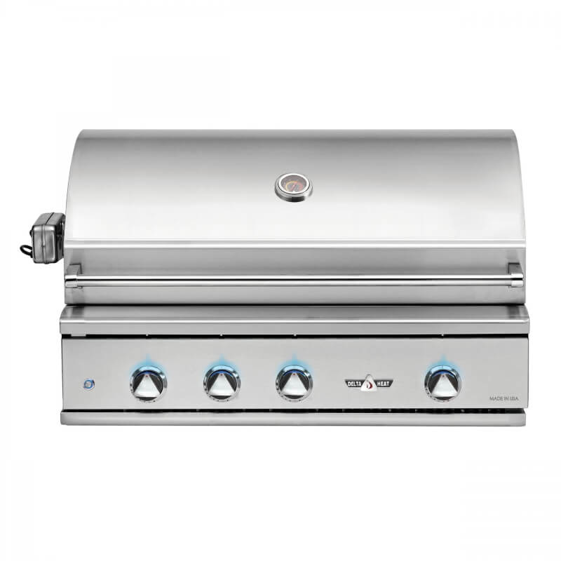 Delta Heat 38-Inch 3-Burner Built-In Gas Grill with Sear Zone & Infrared Rotisserie Burner