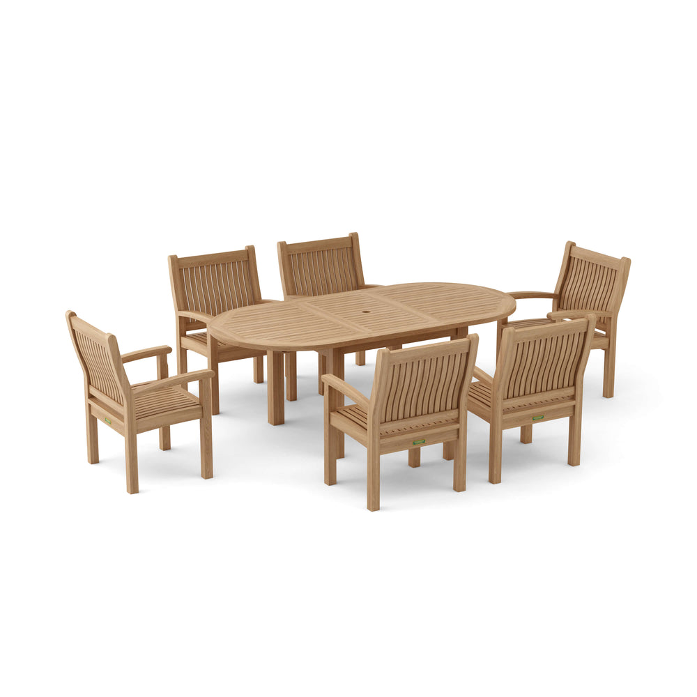 Bahama Sahara 7-Piece 78" Oval Dining Set - image 5