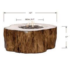 Elementi Manchester Fire Pit - 42 Inch Concrete Fire Table