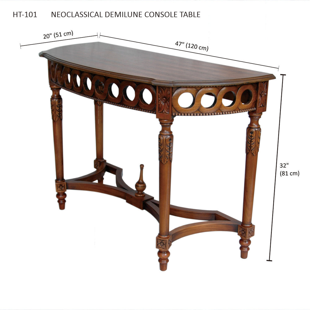 Neoclassical Demilune Console - image 3
