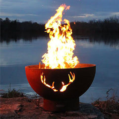 Fire Pit Art Antlers