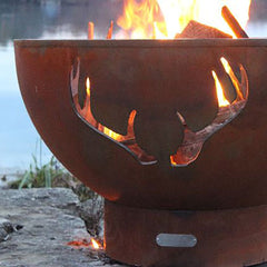 Fire Pit Art Antlers