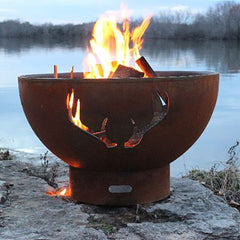 Fire Pit Art Antlers