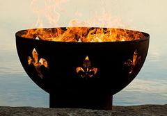 Fire Pit Art Fleur de Lis