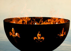 Fire Pit Art Fleur de Lis
