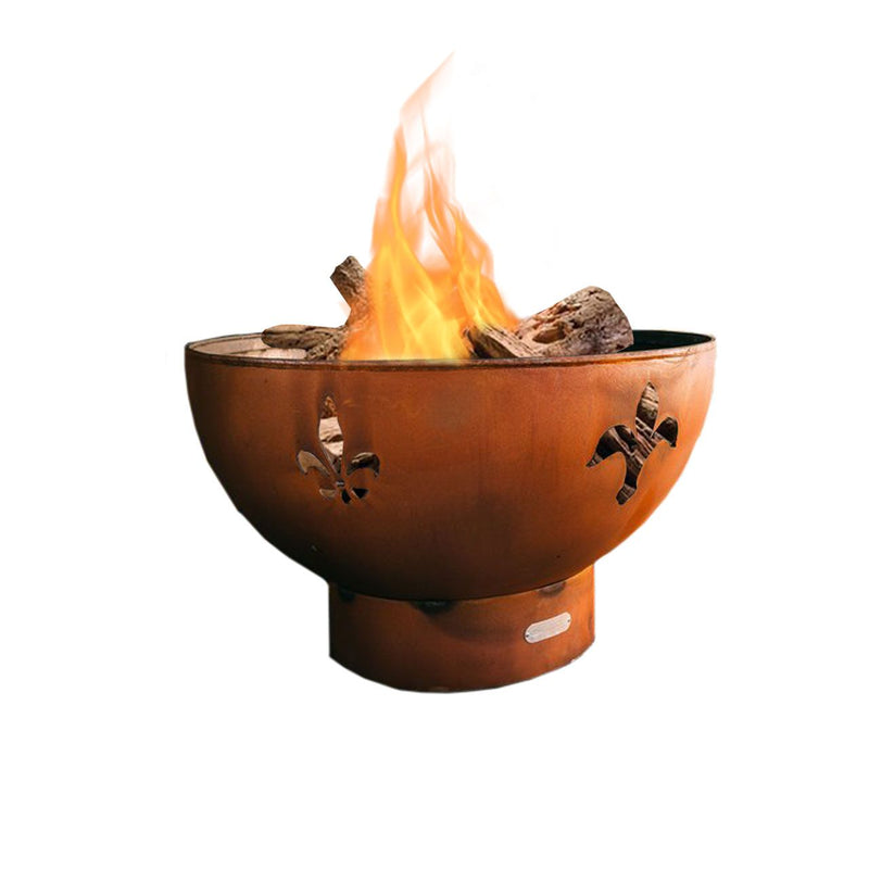 Fire Pit Art Fleur de Lis