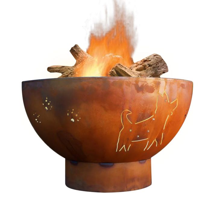 Fire Pit Art Funky Dog