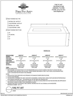 Fire Pit Art Linear 48"