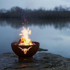 Fire Pit Art Long Horn